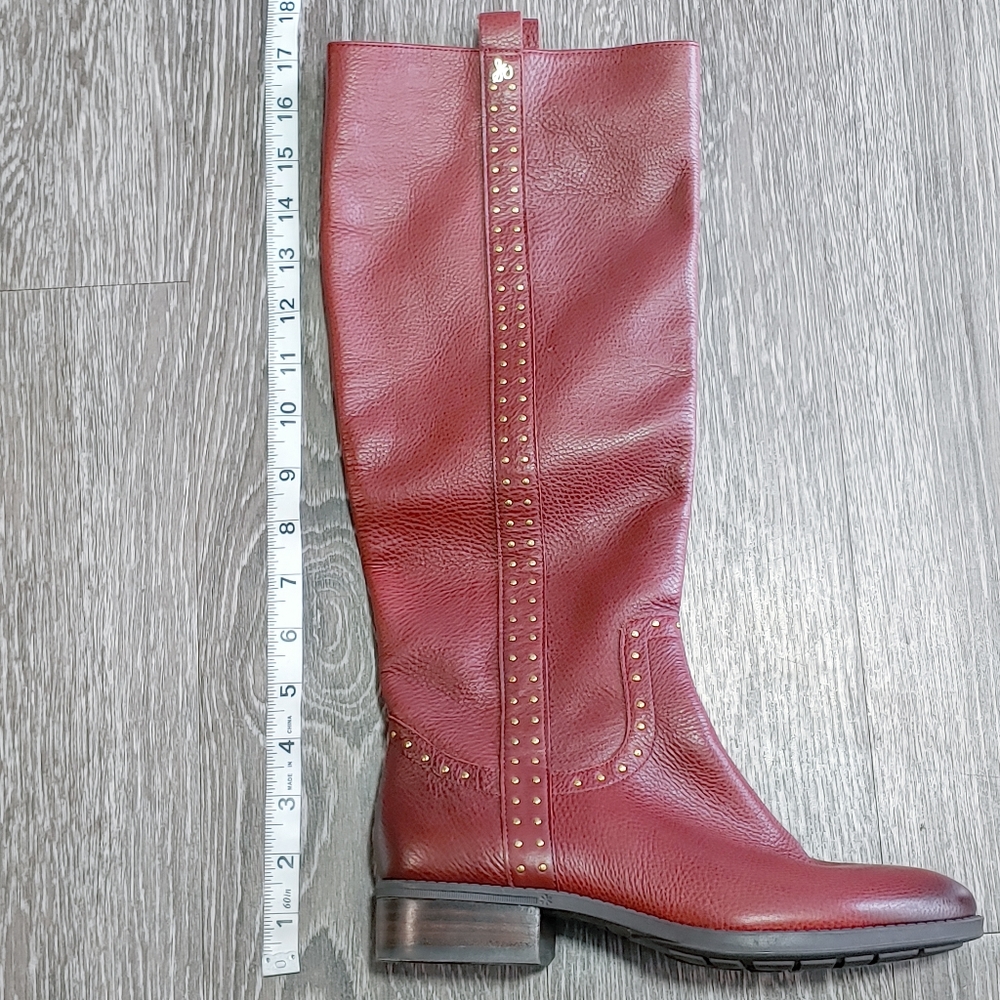 Sam Edelman Prina Leather Knee High Riding Boots Sz - Picture 15 of 15